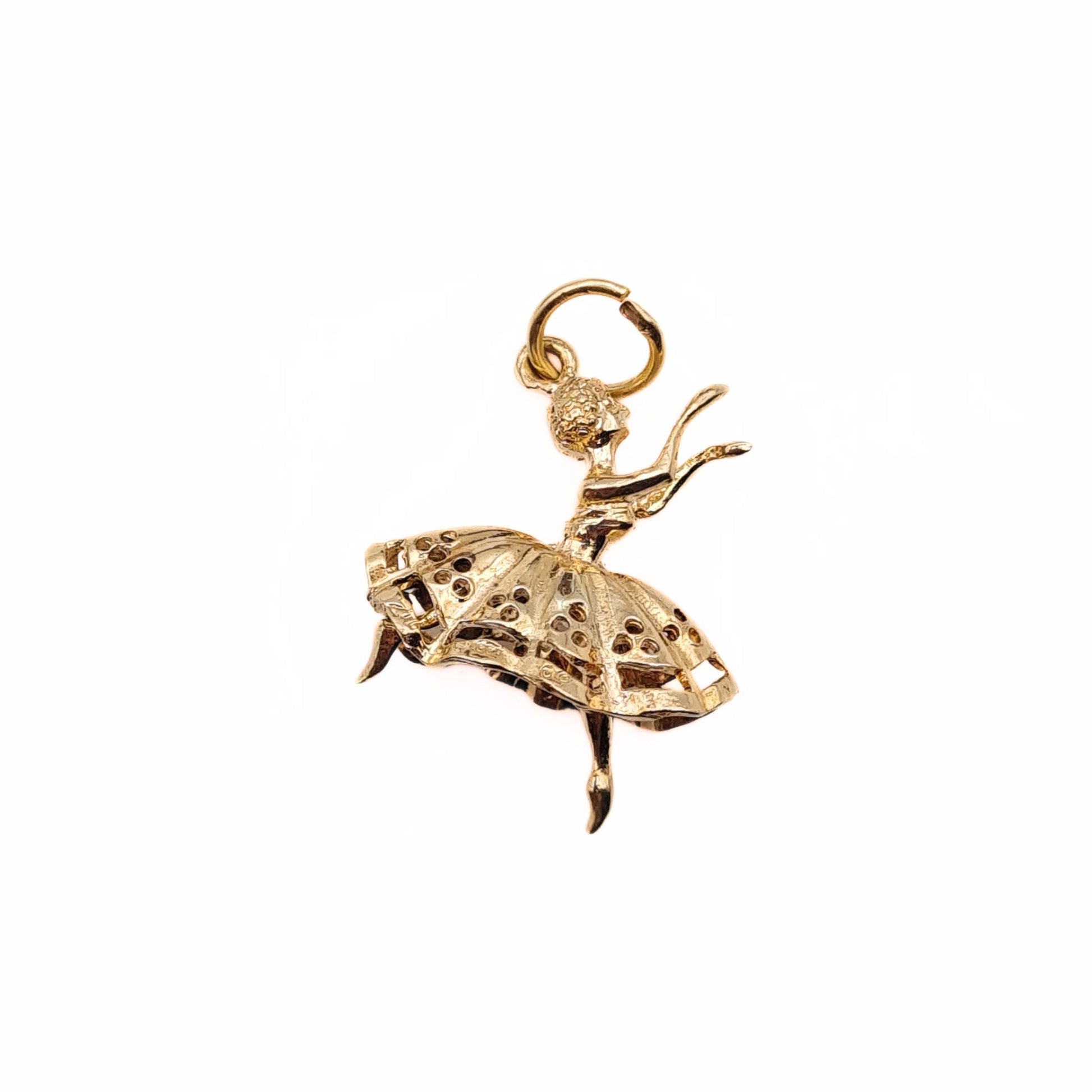 Vintage 9ct Gold Ballerina / Dancer Charm