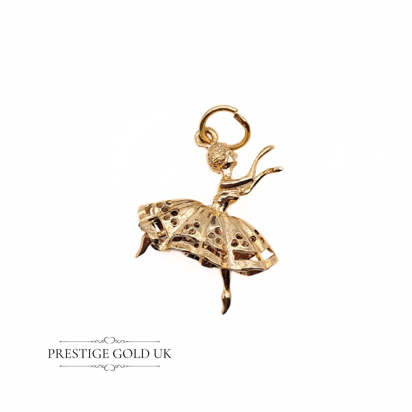 Vintage 9ct Gold Ballerina / Dancer Charm