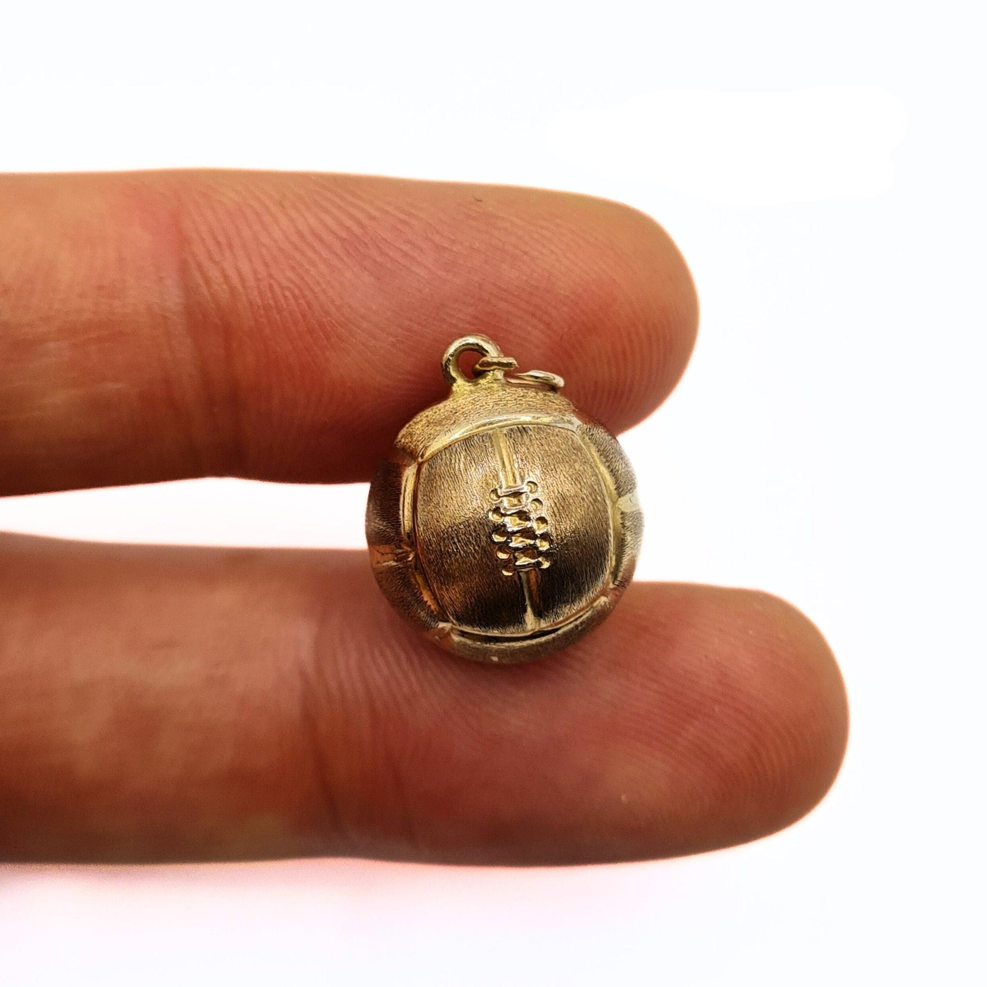 Vintage 9ct Gold Football Charm