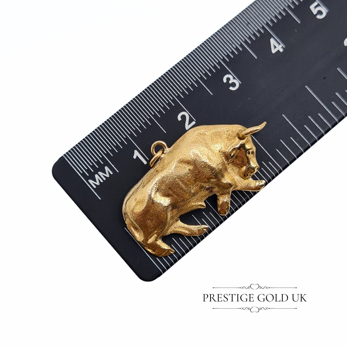 Vintage 9ct Gold Bull / Taurus Charm