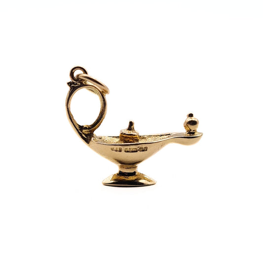 Vintage 9ct Gold Genie Lamp Charm