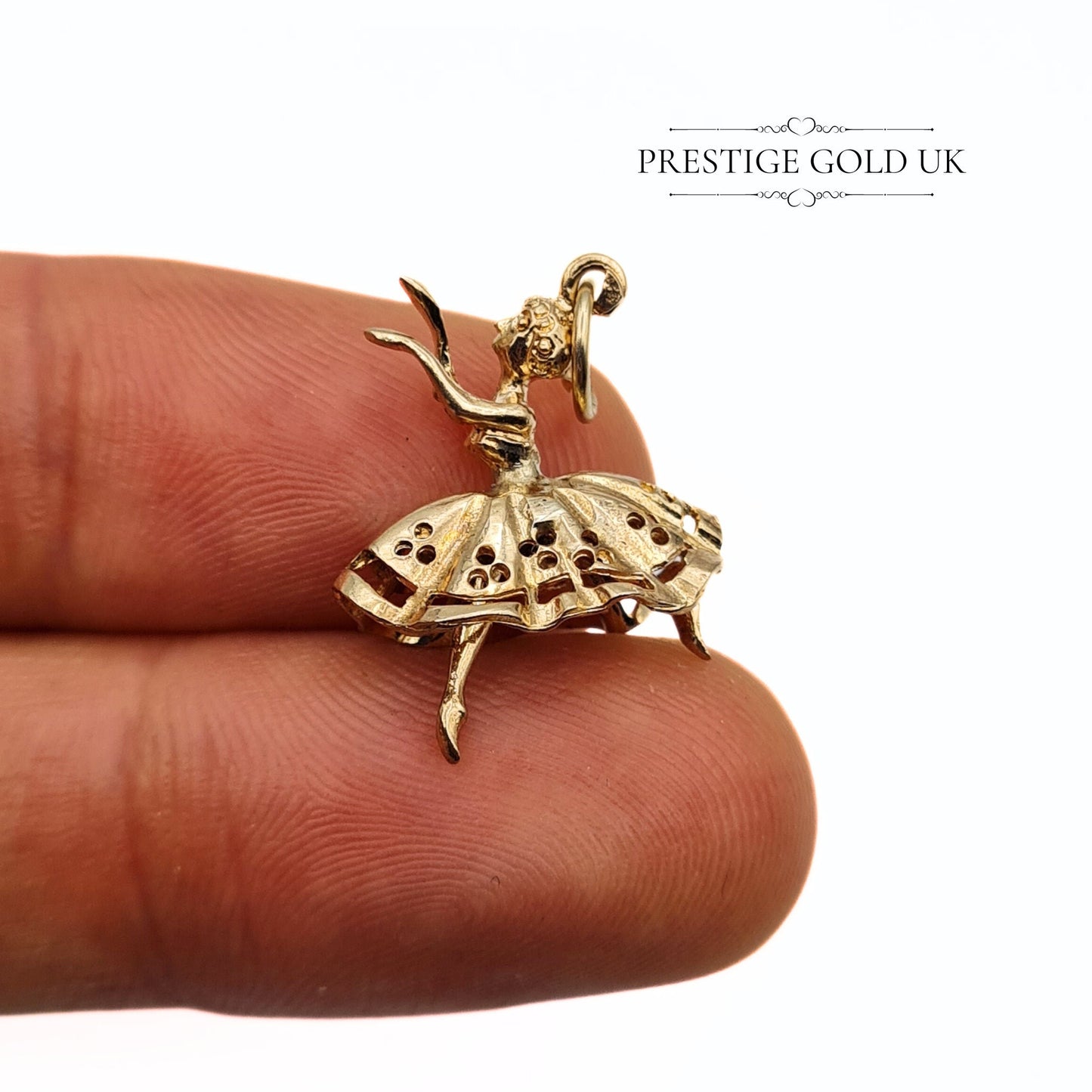 Vintage 9ct Gold Ballerina / Dancer Charm