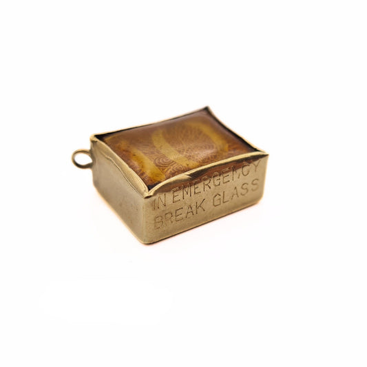 Vintage Gold Emergency Money 10 Shillings Charm