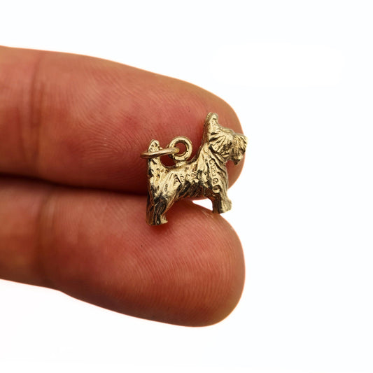 Vintage 9ct Gold Scottie Dog / Aberdeen Terrier Pendant