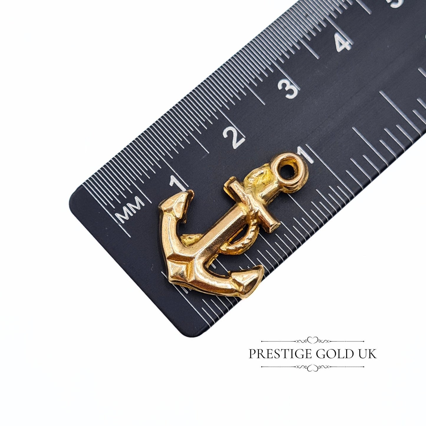 Vintage 9ct Gold Hollow Anchor Charm / Pendant