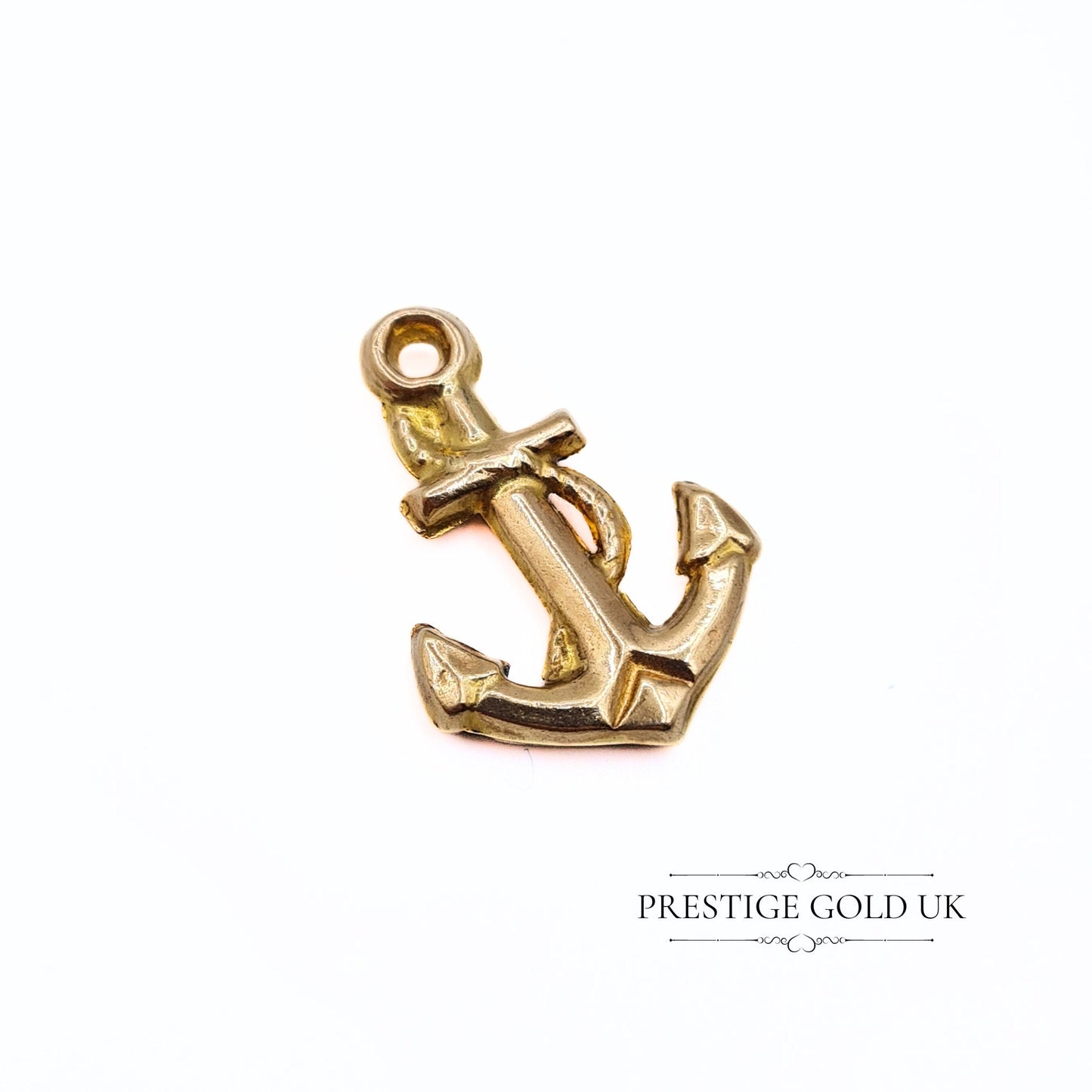 Vintage 9ct Gold Hollow Anchor Charm / Pendant