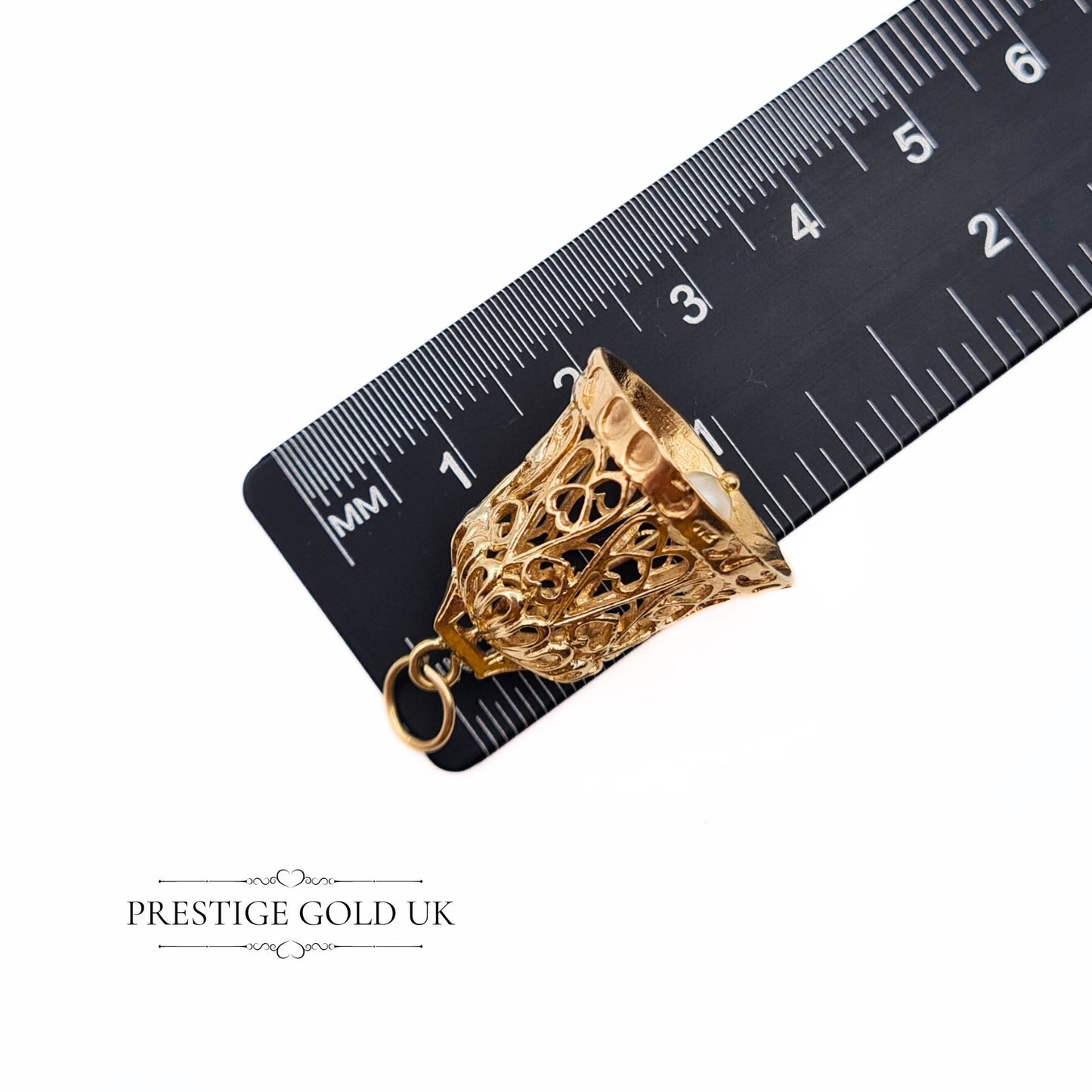 Vintage 9ct Gold "Good Luck" Wedding Bell Charm