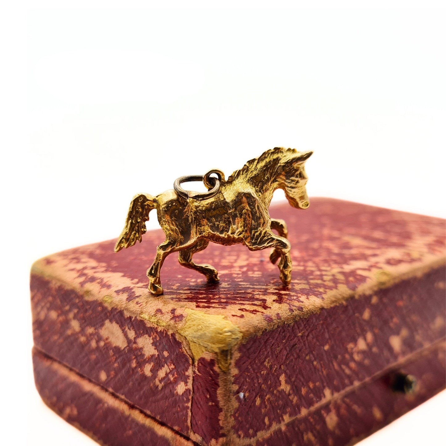 Vintage 9ct Solid Gold Horse Charm - Galloping Pony Pendant