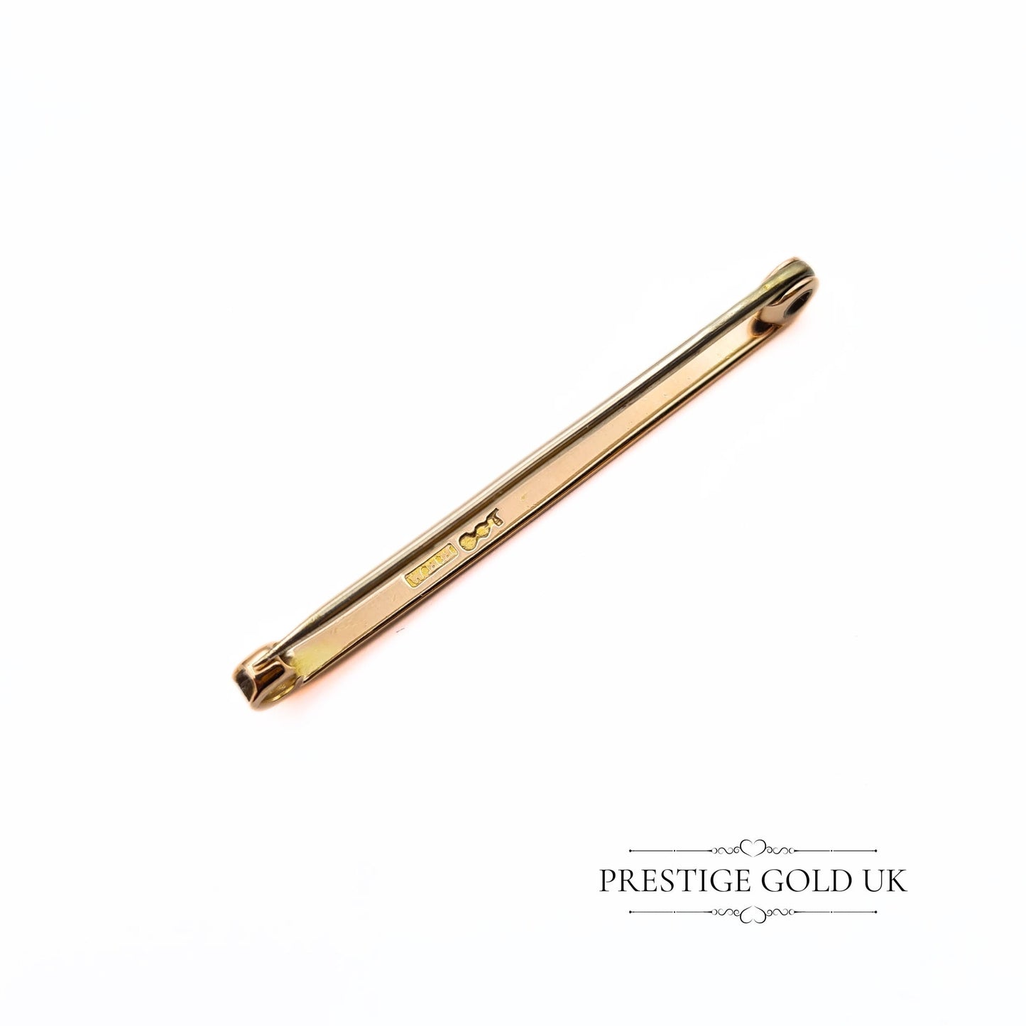 Minimalist 9ct Rose Gold Bar Brooch