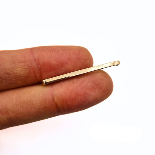 Minimalist 9ct Rose Gold Bar Brooch