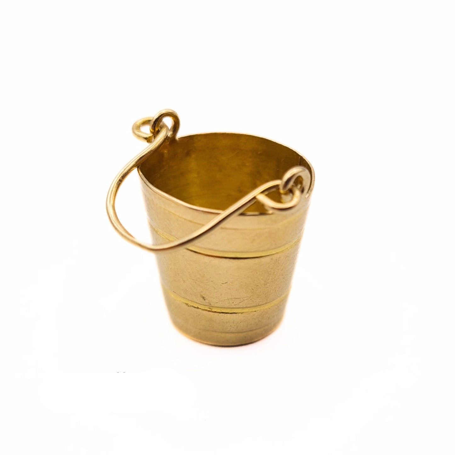 Vintage 9ct Gold Garden Bucket Charm 