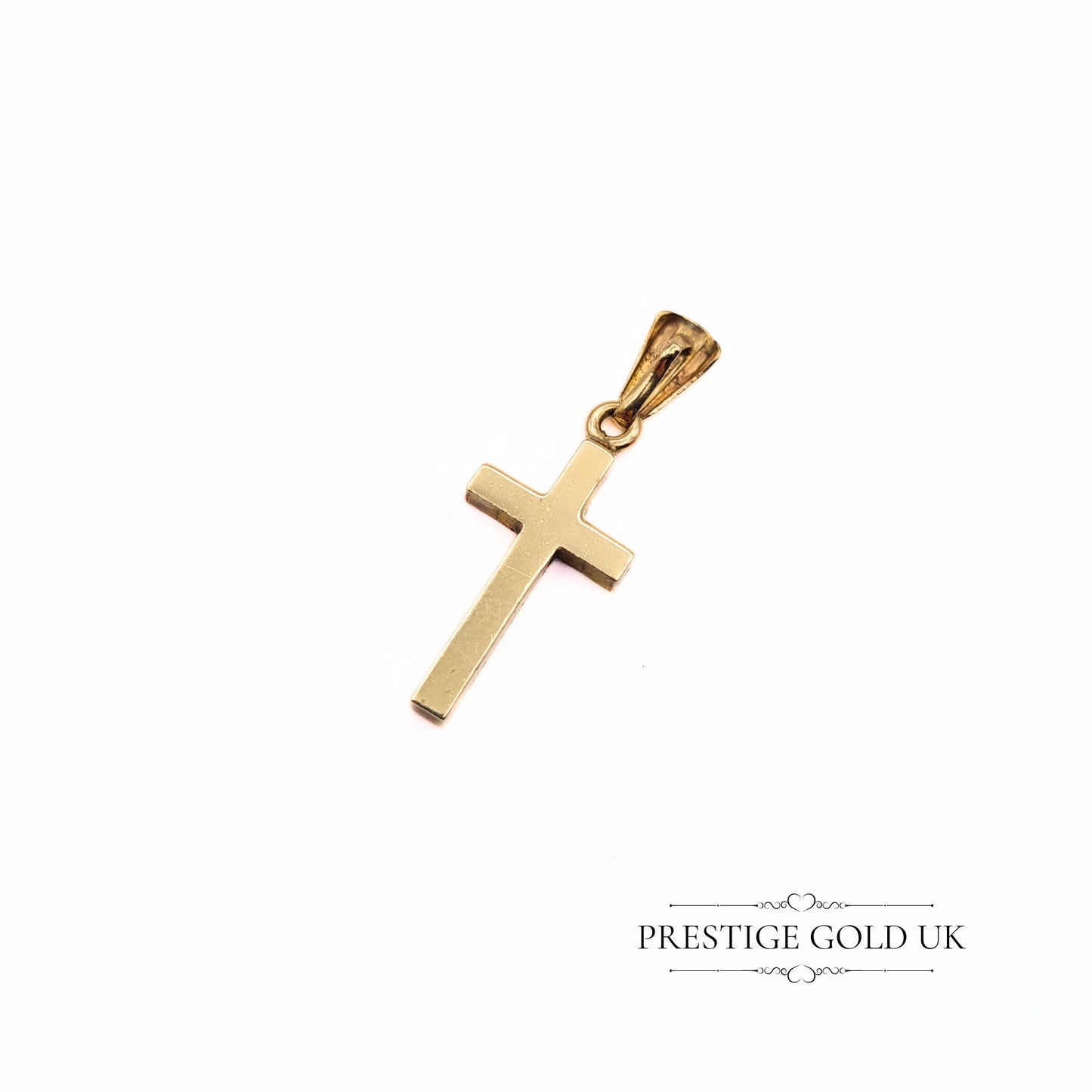 Vintage Small Solid 9ct Gold Cross Pendant