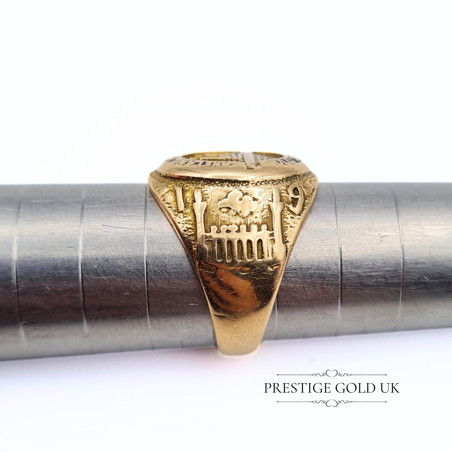 1931 Gold Lakeland Senior High School Florida Class Ring, Nulli Secundus - Size UK K, US 5 1/4, Euro 50