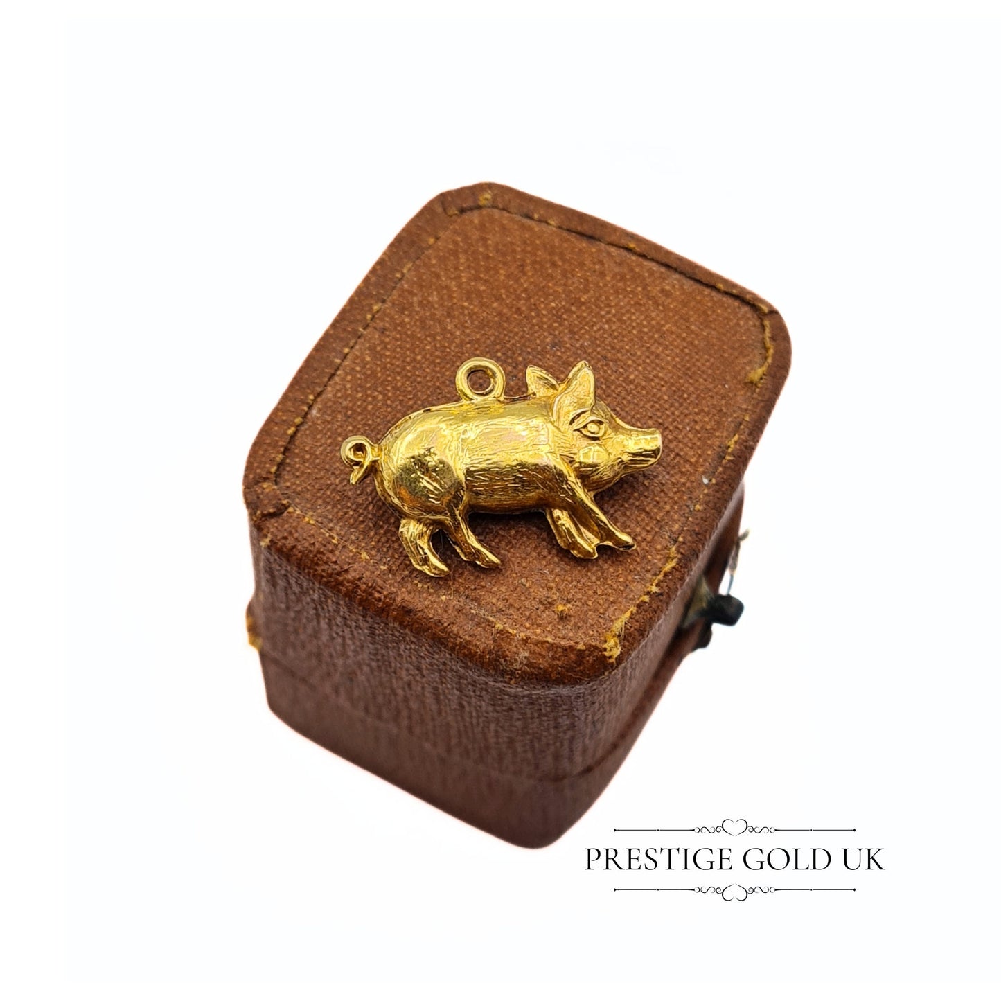 Vintage Small 9ct Gold Pig Charm