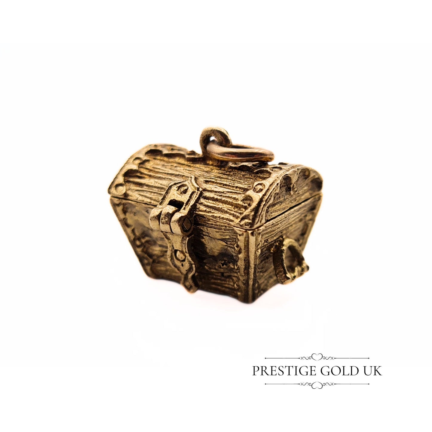 Vintage 9ct Gold Opening Treasure Chest Charm