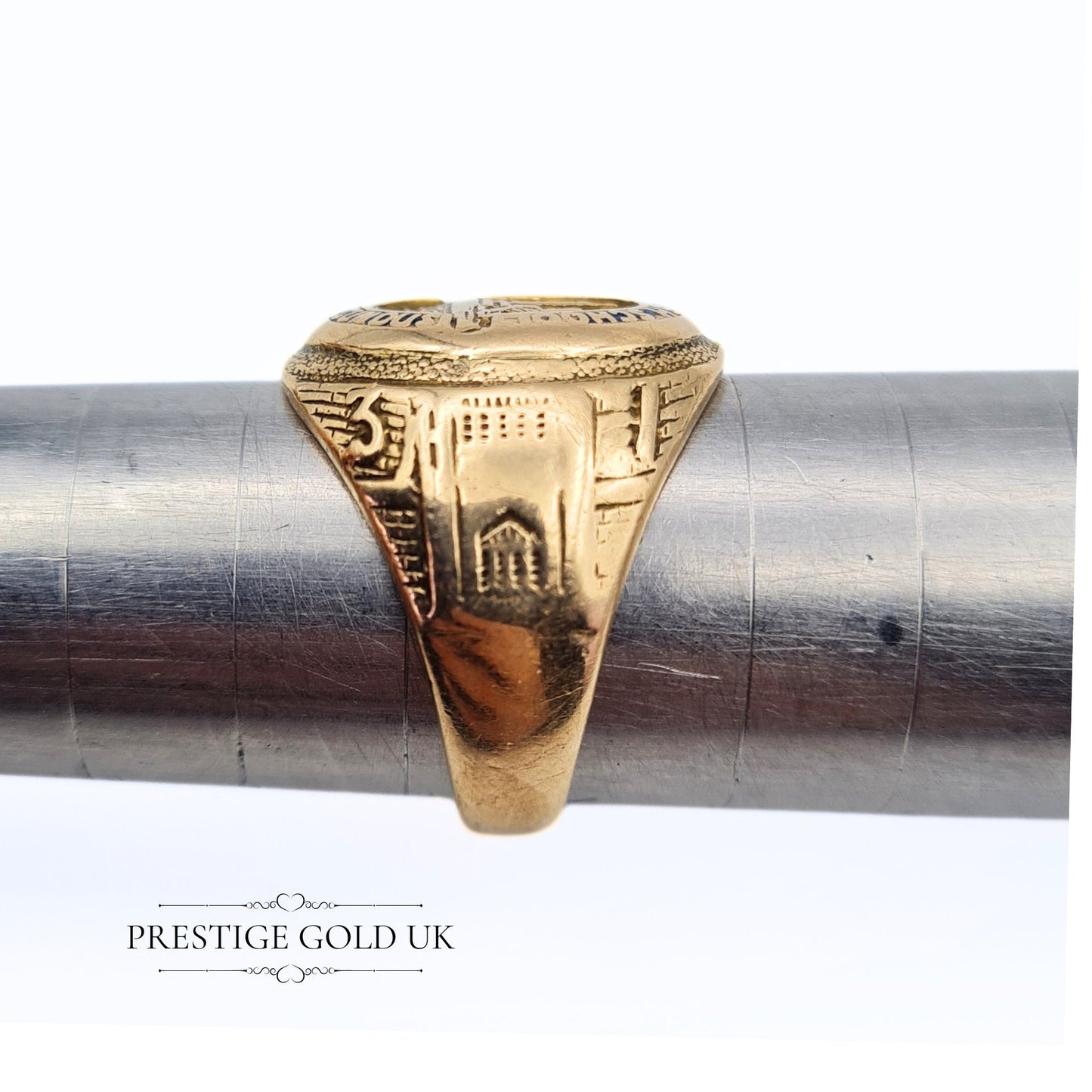 1931 Gold Lakeland Senior High School Florida Class Ring, Nulli Secundus - Size UK K, US 5 1/4, Euro 50