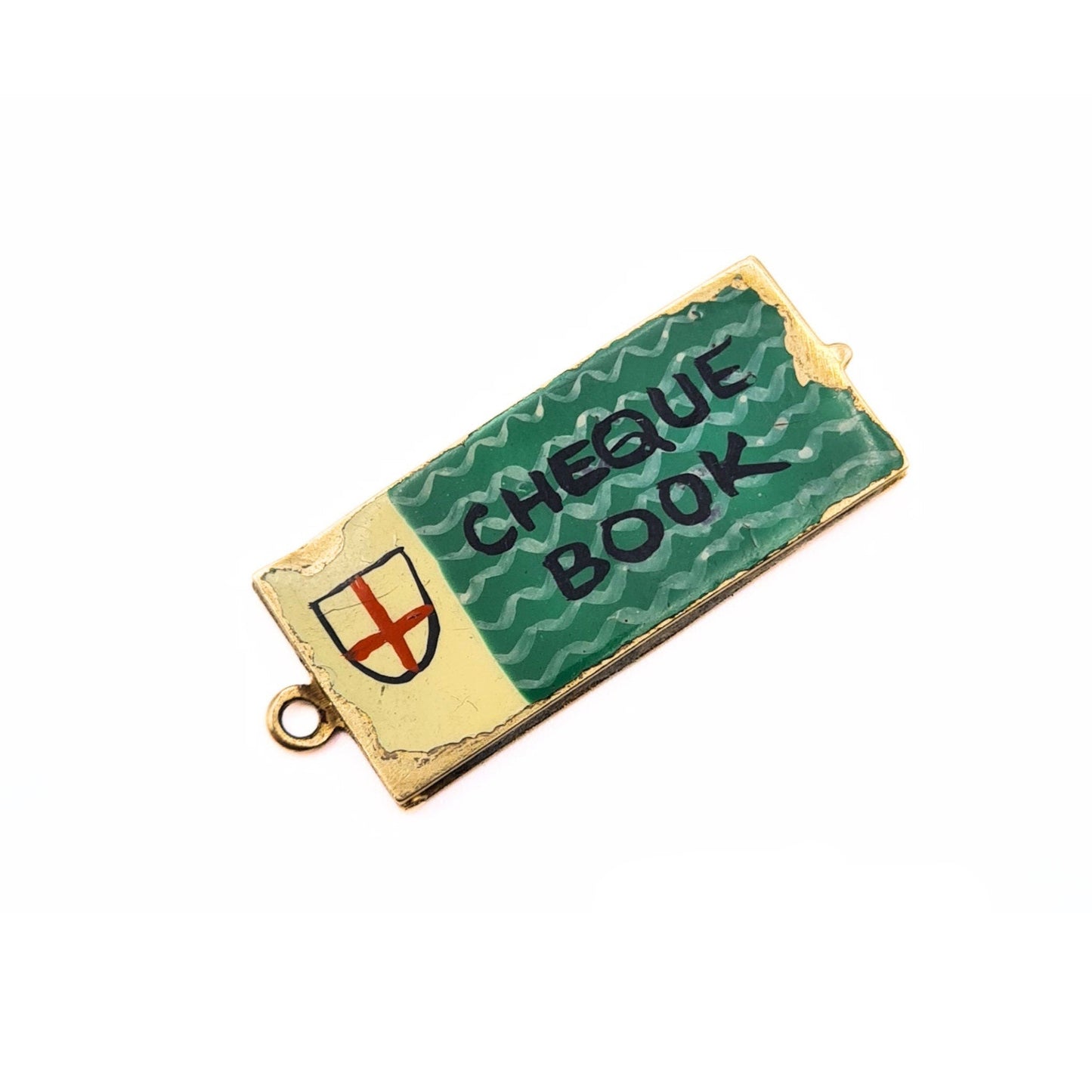 Vintage 1950s Gold Cheque Book Charm