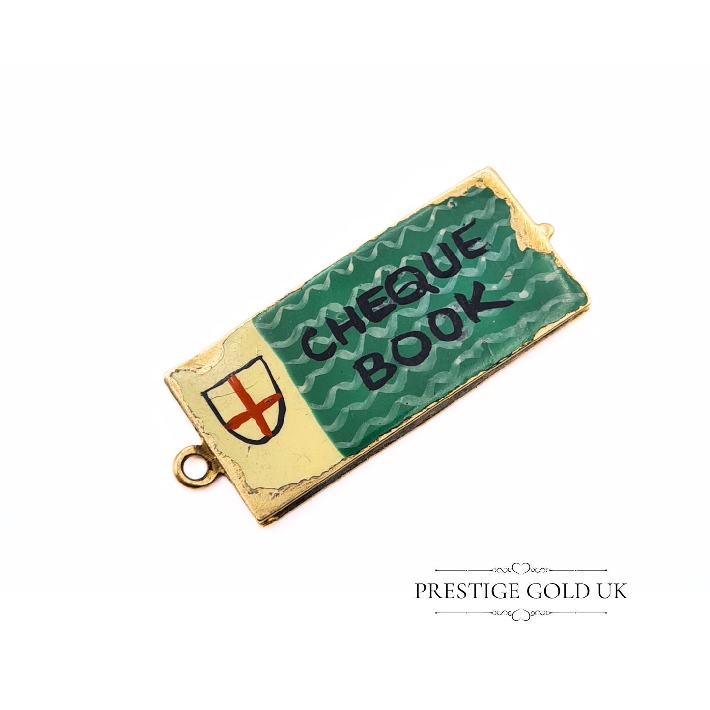 Vintage 1950s Gold Cheque Book Charm