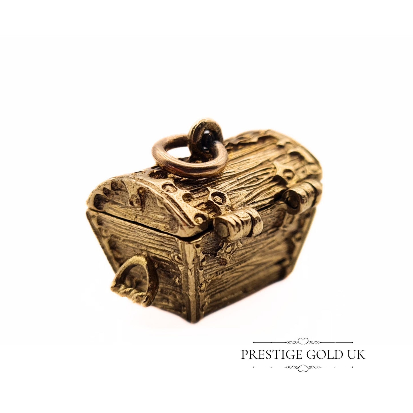 Vintage 9ct Gold Opening Treasure Chest Charm