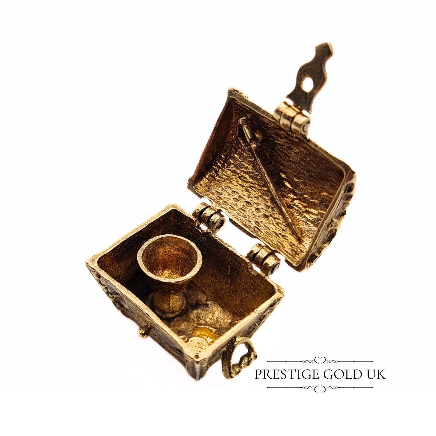 Vintage 9ct Gold Opening Treasure Chest Charm