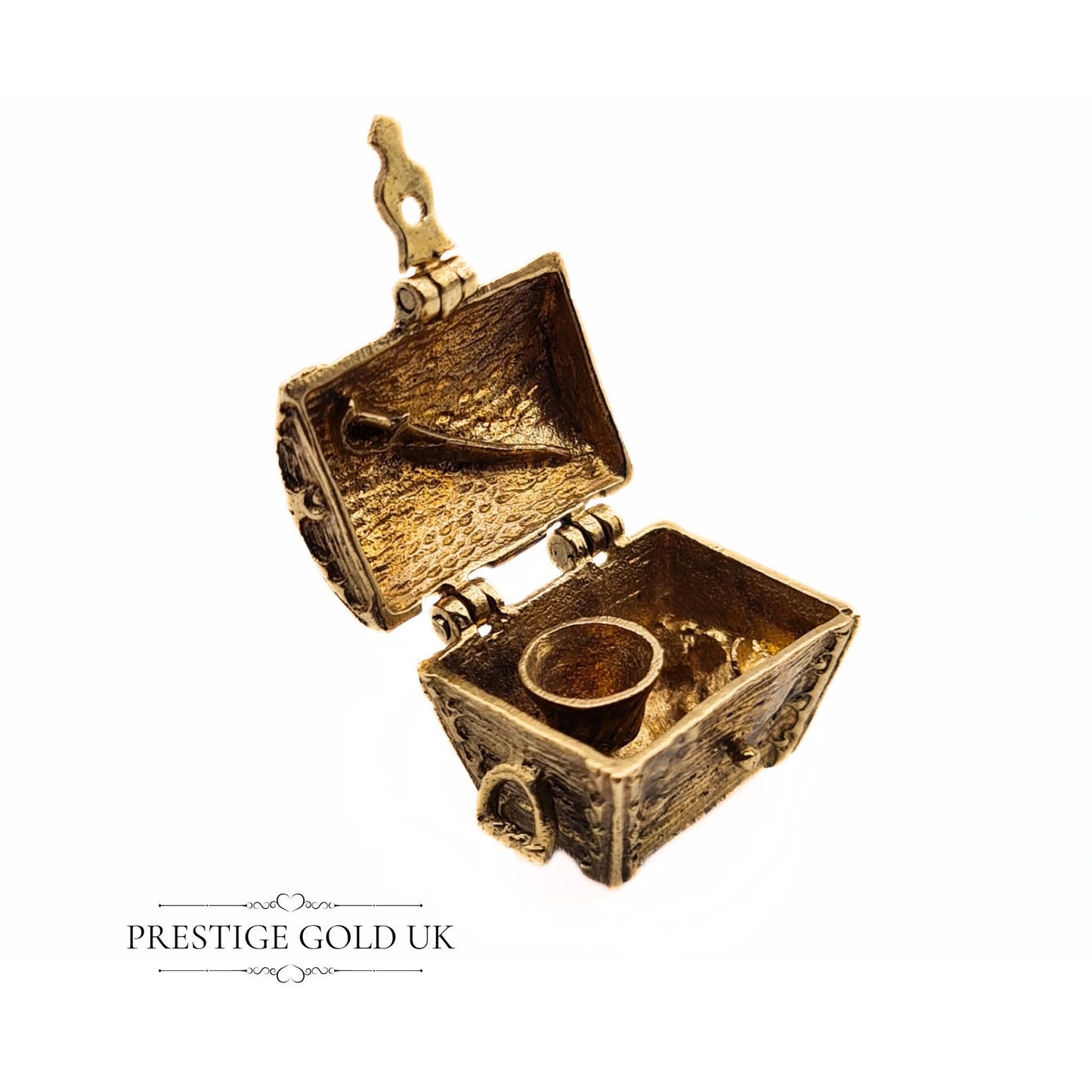 Vintage 9ct Gold Opening Treasure Chest Charm