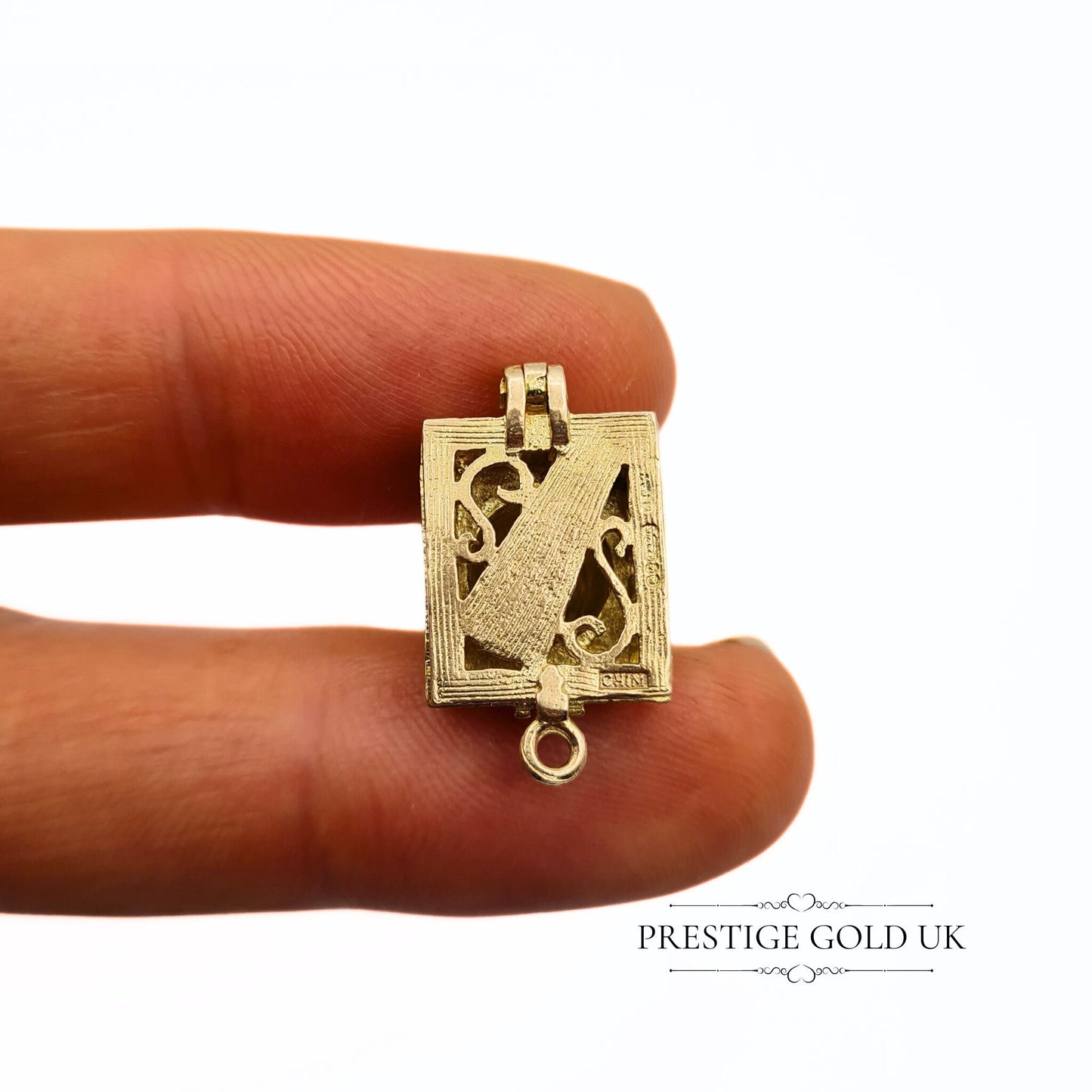 Vintage Gold Charm - Islamic Mosque with Praying Man