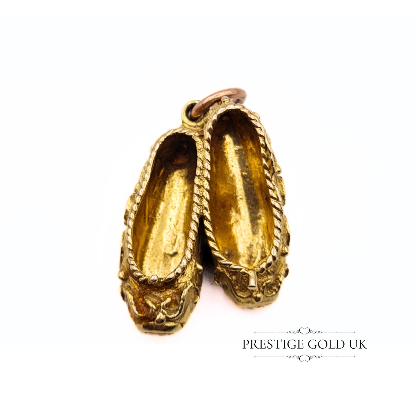 Vintage Heavy 9ct Gold Slippers Charm