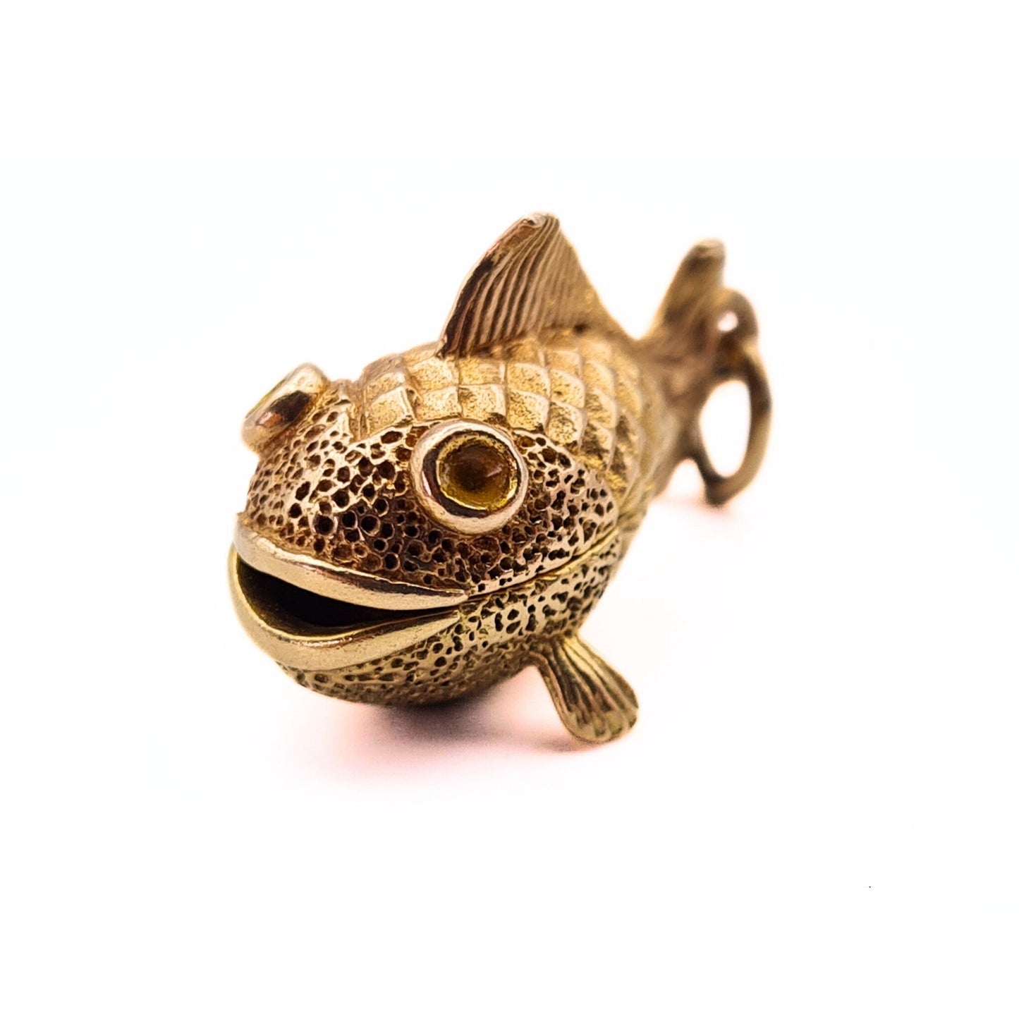 1960s Opening Mouth 9ct Gold Fish Charm