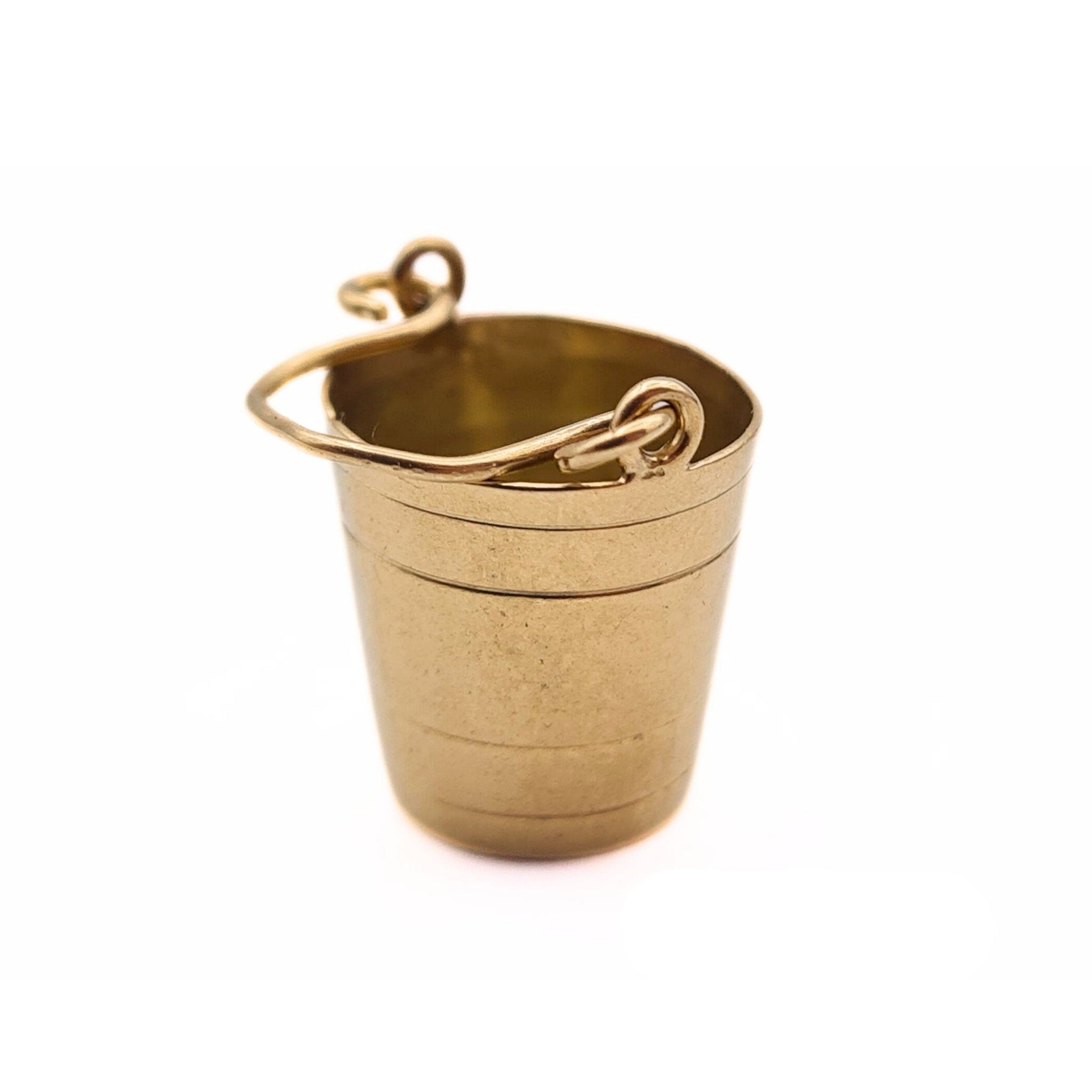 Vintage 9ct Gold Garden Bucket Charm