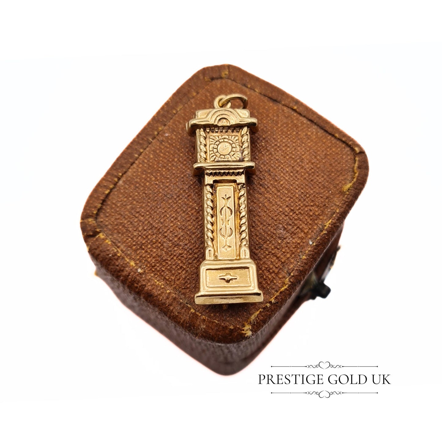 Vintage 9ct Gold Grandfather Clock Charm