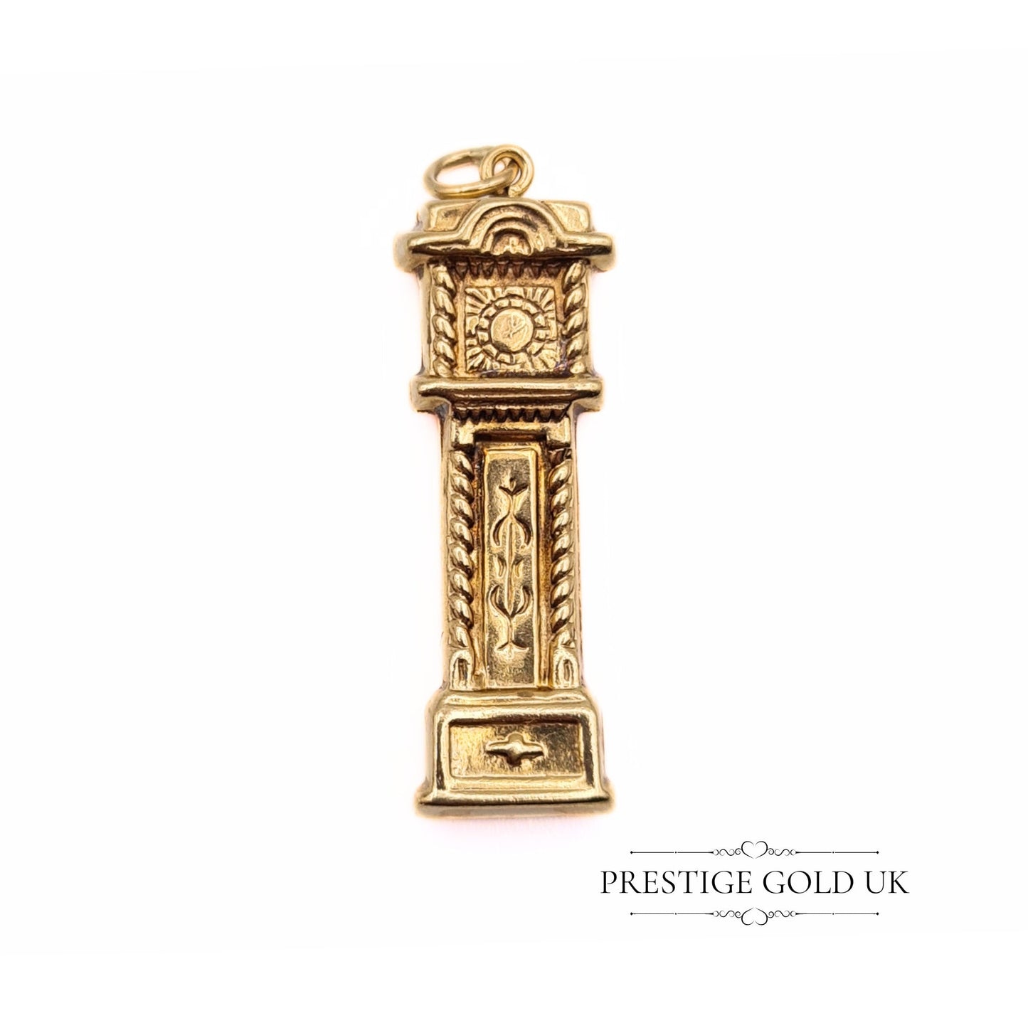 Vintage 9ct Gold Grandfather Clock Charm