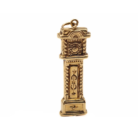 Vintage 9ct Gold Grandfather Clock Charm