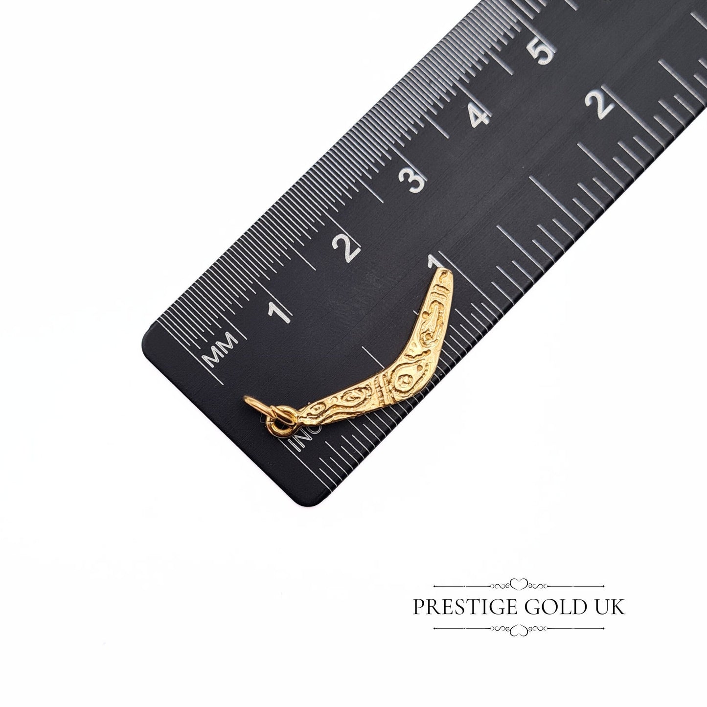 Vintage 9ct Gold Boomerang Charm