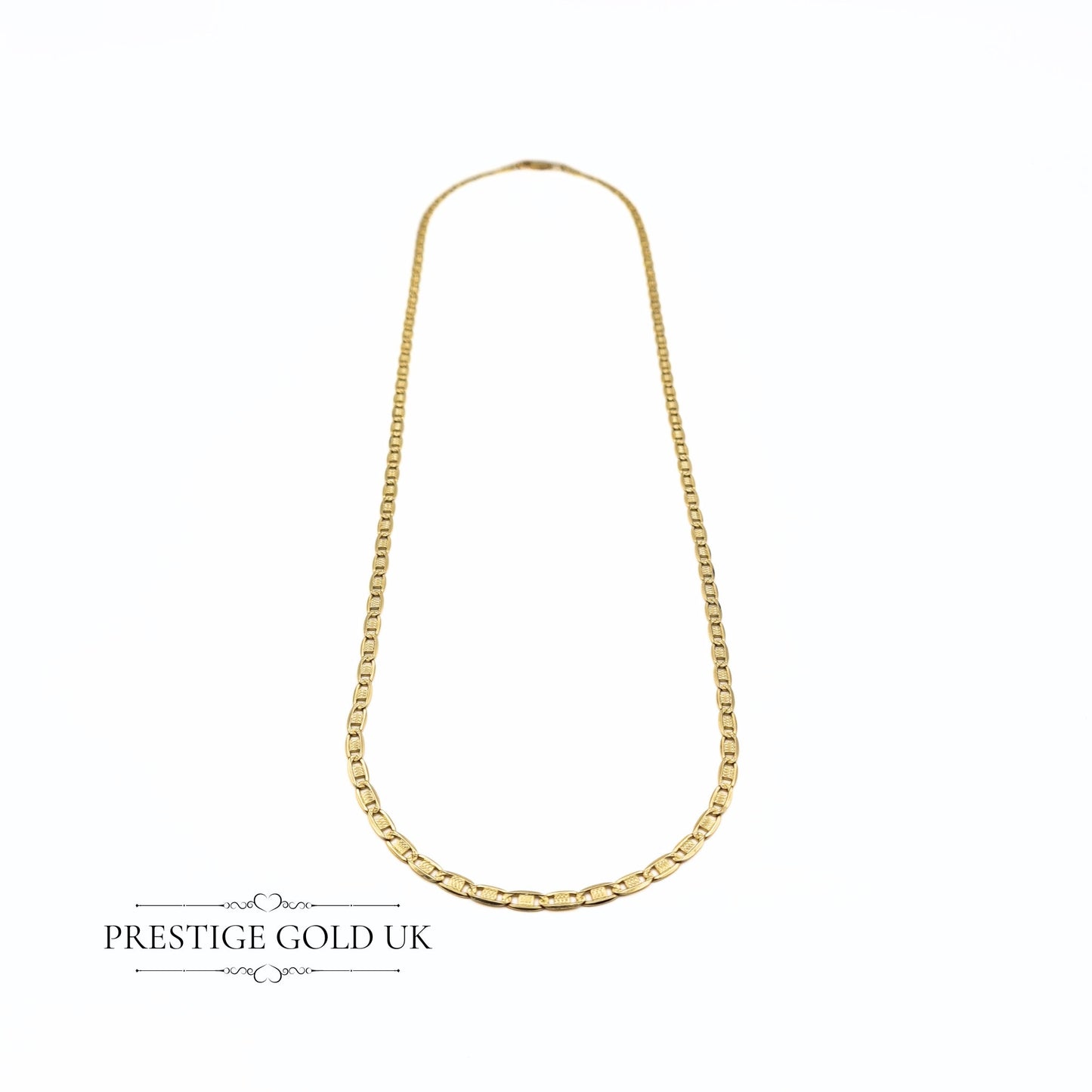 Vintage 14ct Gold Anchor / Mariner Chain Necklace - Small Link (2.5mm) - 20"/51cm Long