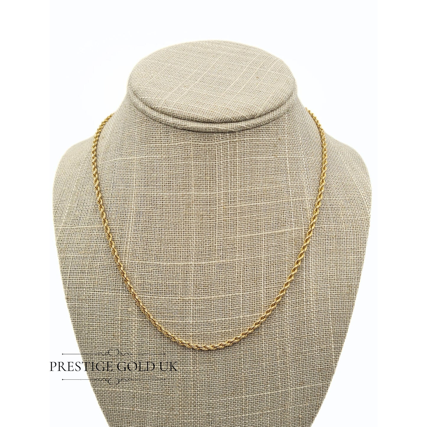 Vintage Heavy 15ct Gold Rope Chain Necklace - 44.5cm / 17.5"