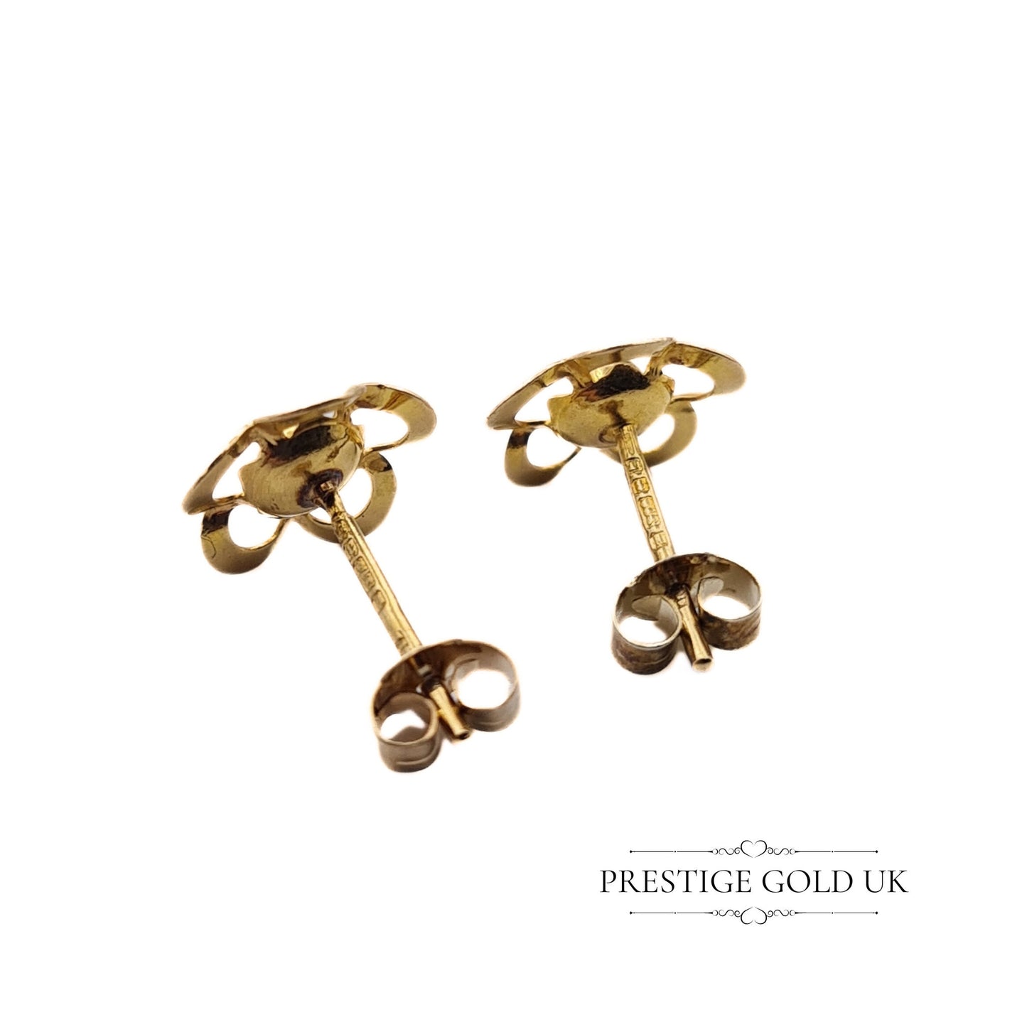 Small 9ct Gold Flower Stud Earrings