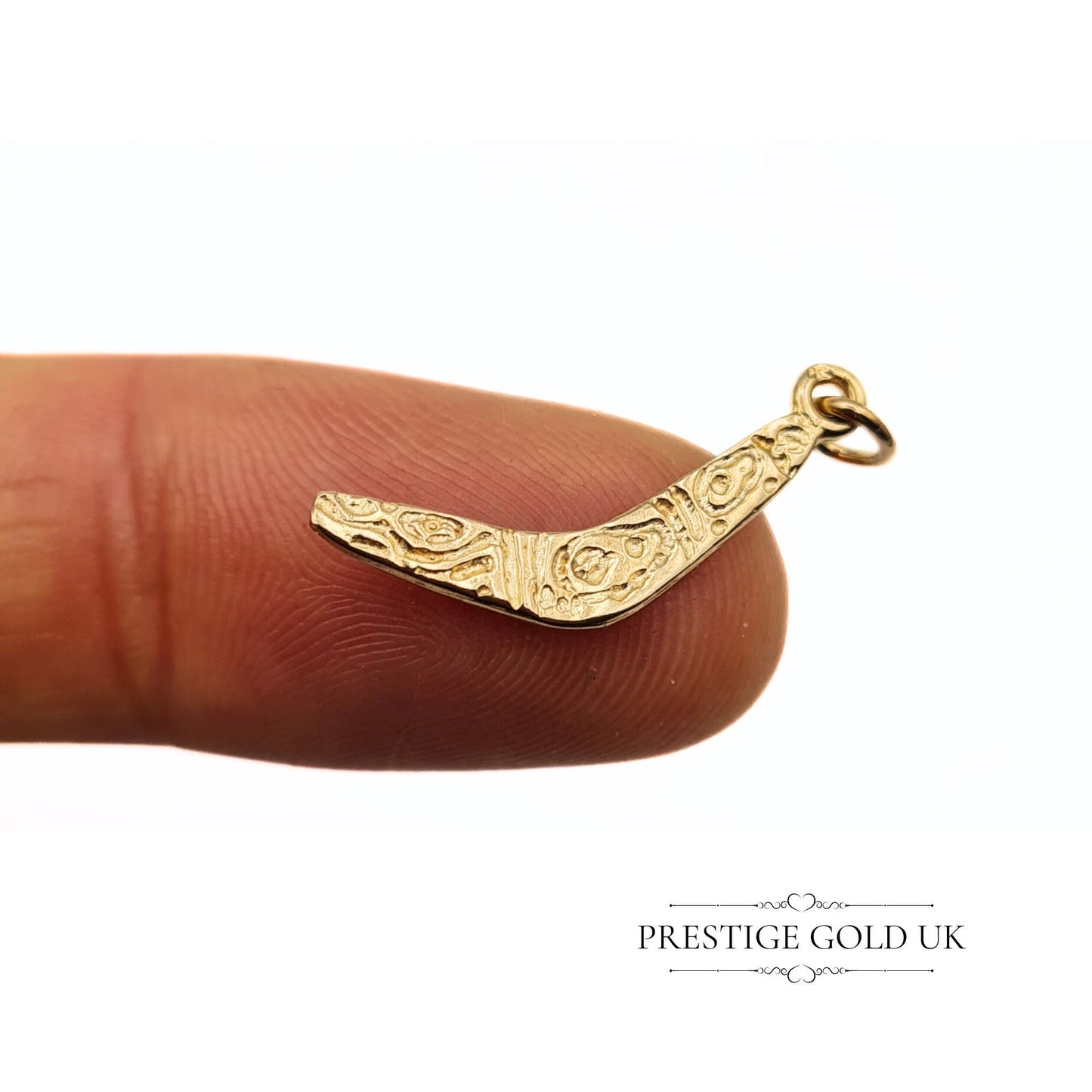 Vintage 9ct Gold Boomerang Charm