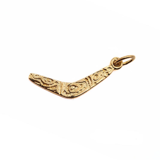 Vintage 9ct Gold Boomerang Charm