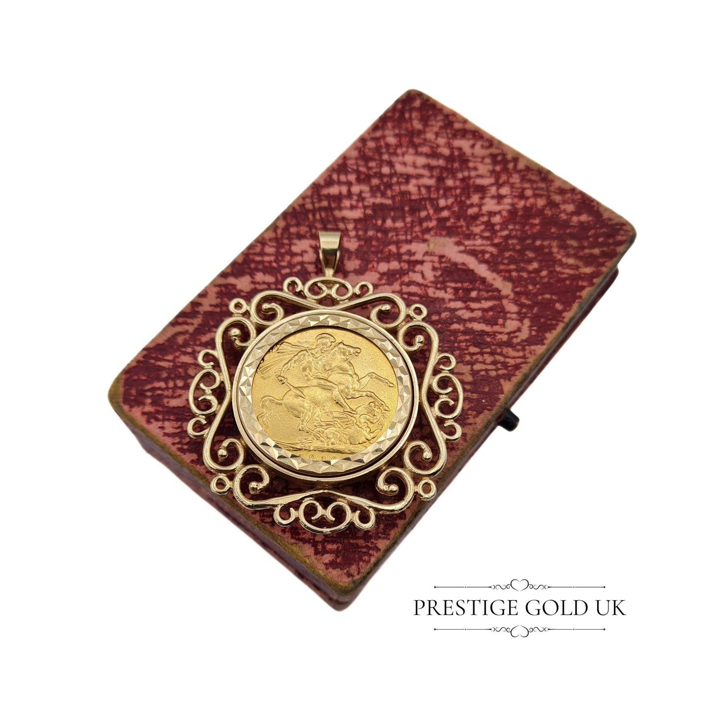 Vintage Full Sovereign Coin Mount in 9ct Gold