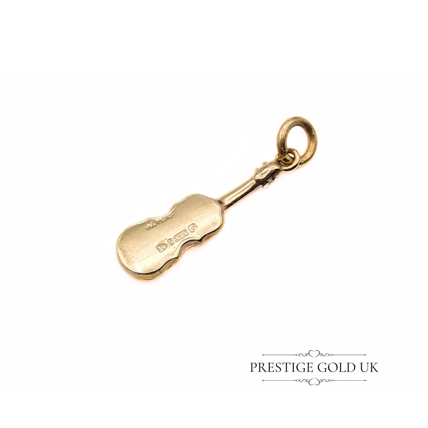 Tiny Vintage 9ct Gold Violin Charm