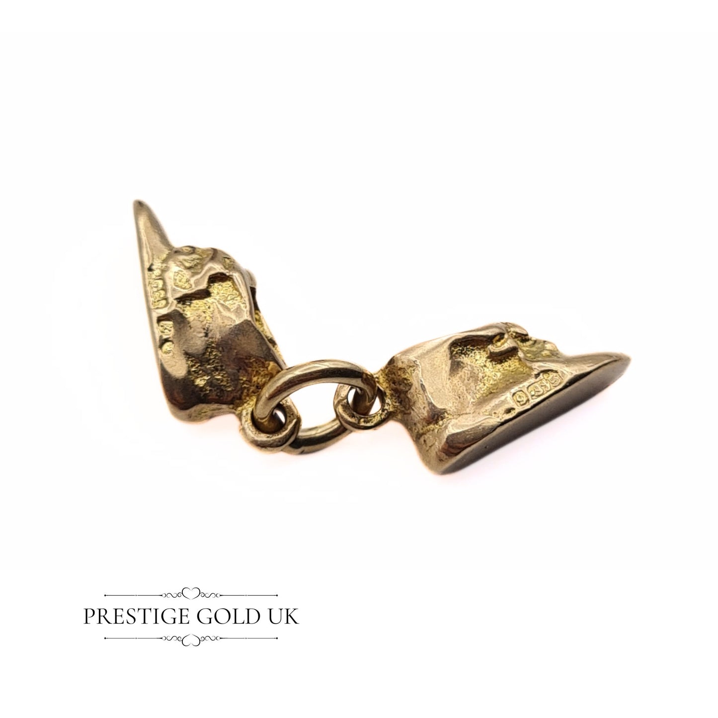 Vintage Tiny Gold Walking Boot Charm