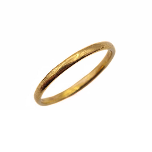 Vintage 1940s Dainty Gold Wedding Ring 22ct - 2mm Wide - Size UK L 1/2, US 6 1/4, Euro 52