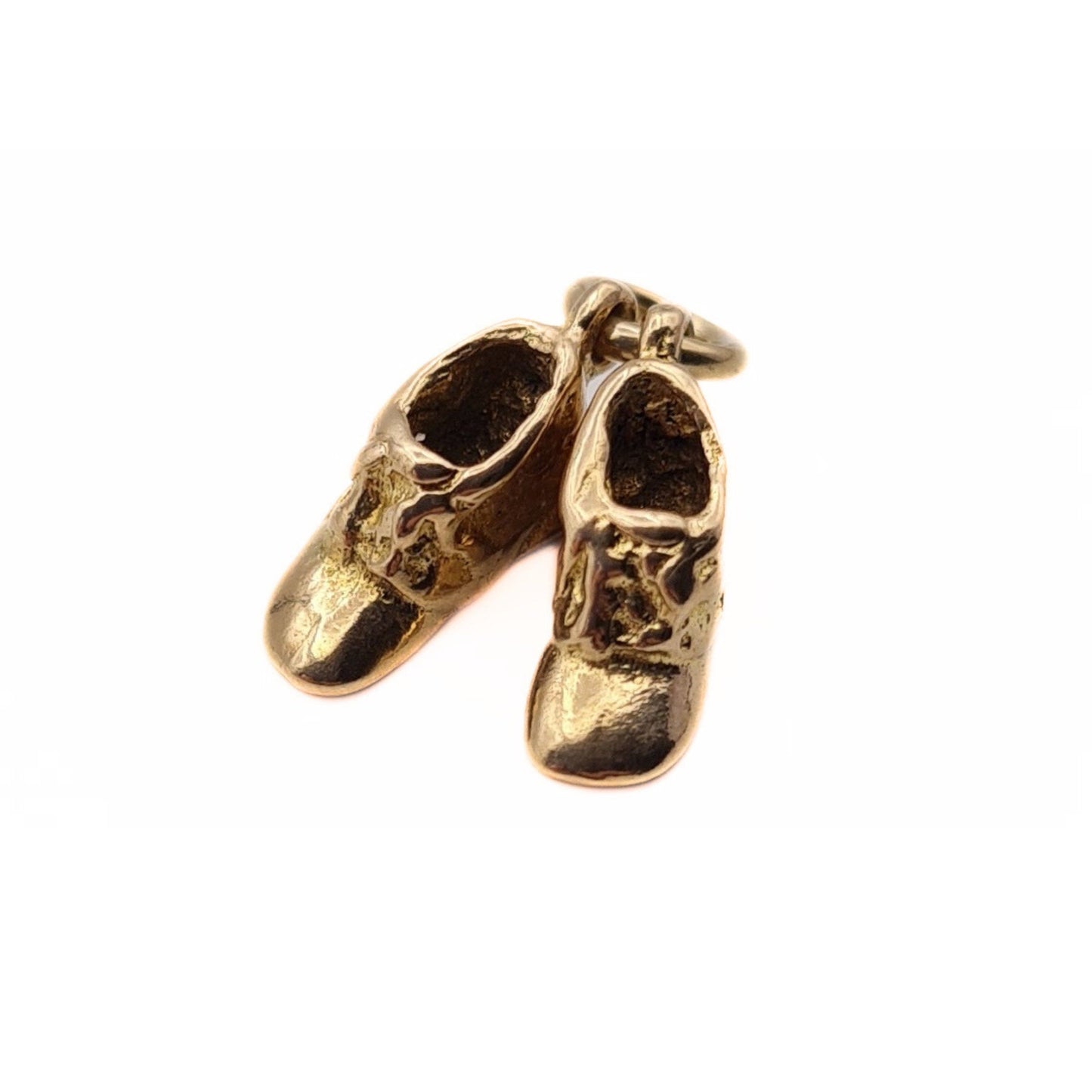 Vintage Tiny Gold Walking Boot Charm