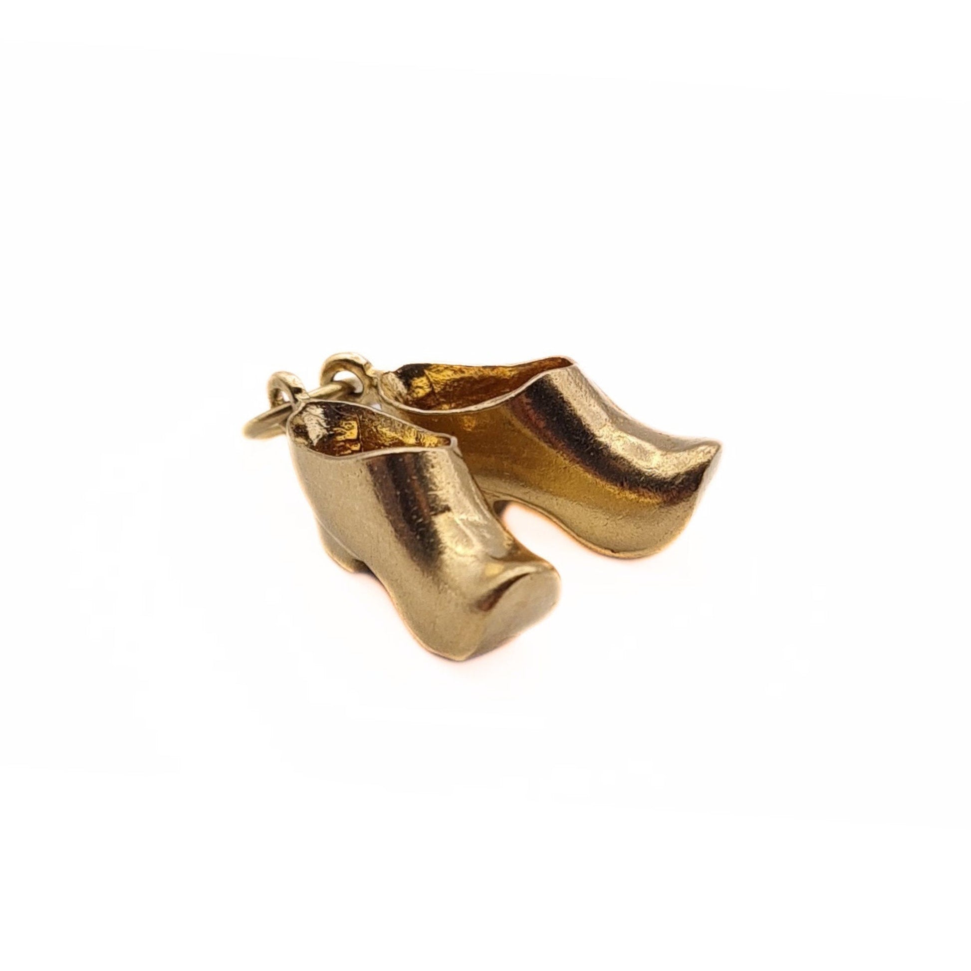 Vintage Gold Pair Of Dutch Clogs Charm in 9ct Gold