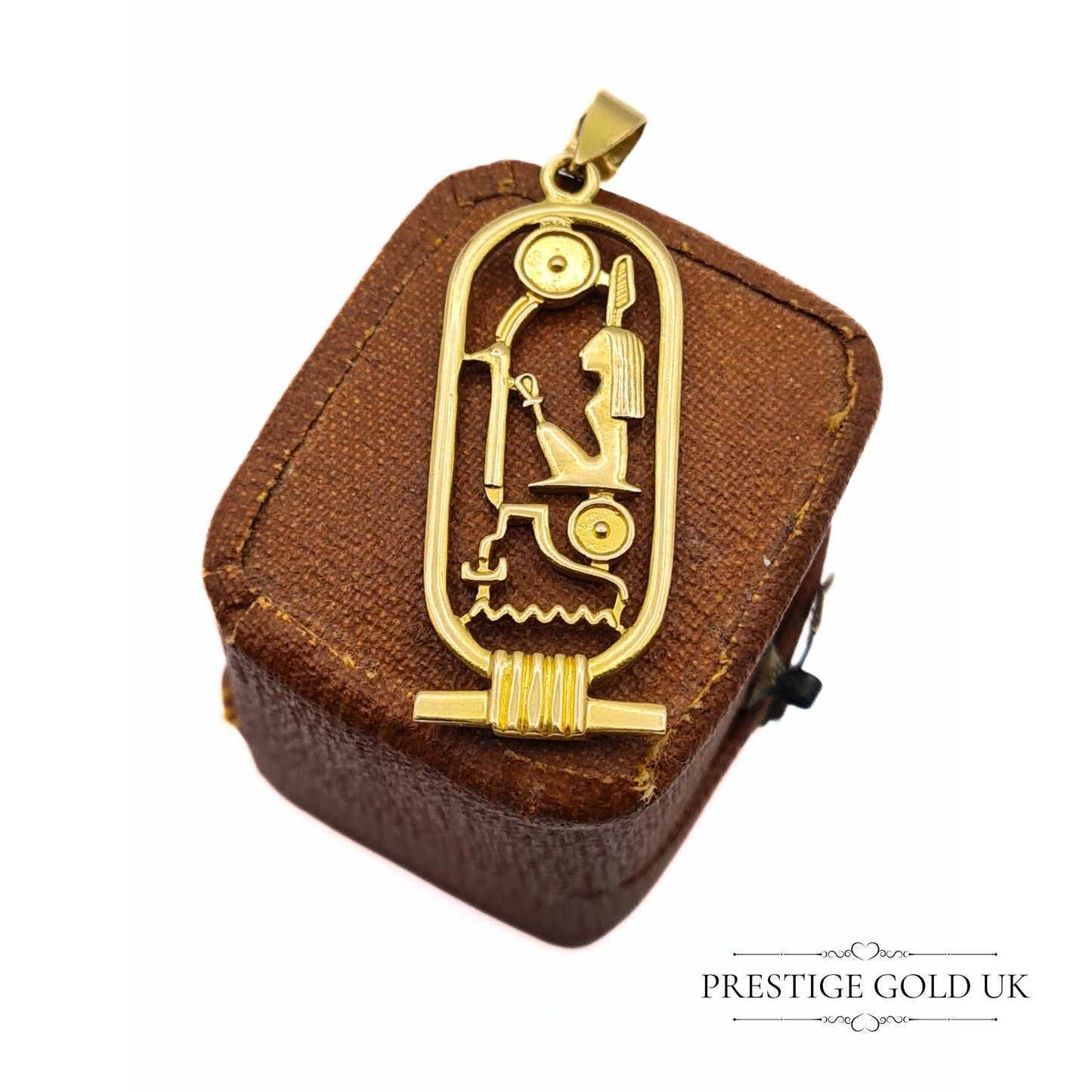 Vintage 18ct Gold Egyptian Cartouche Charm / Pendant