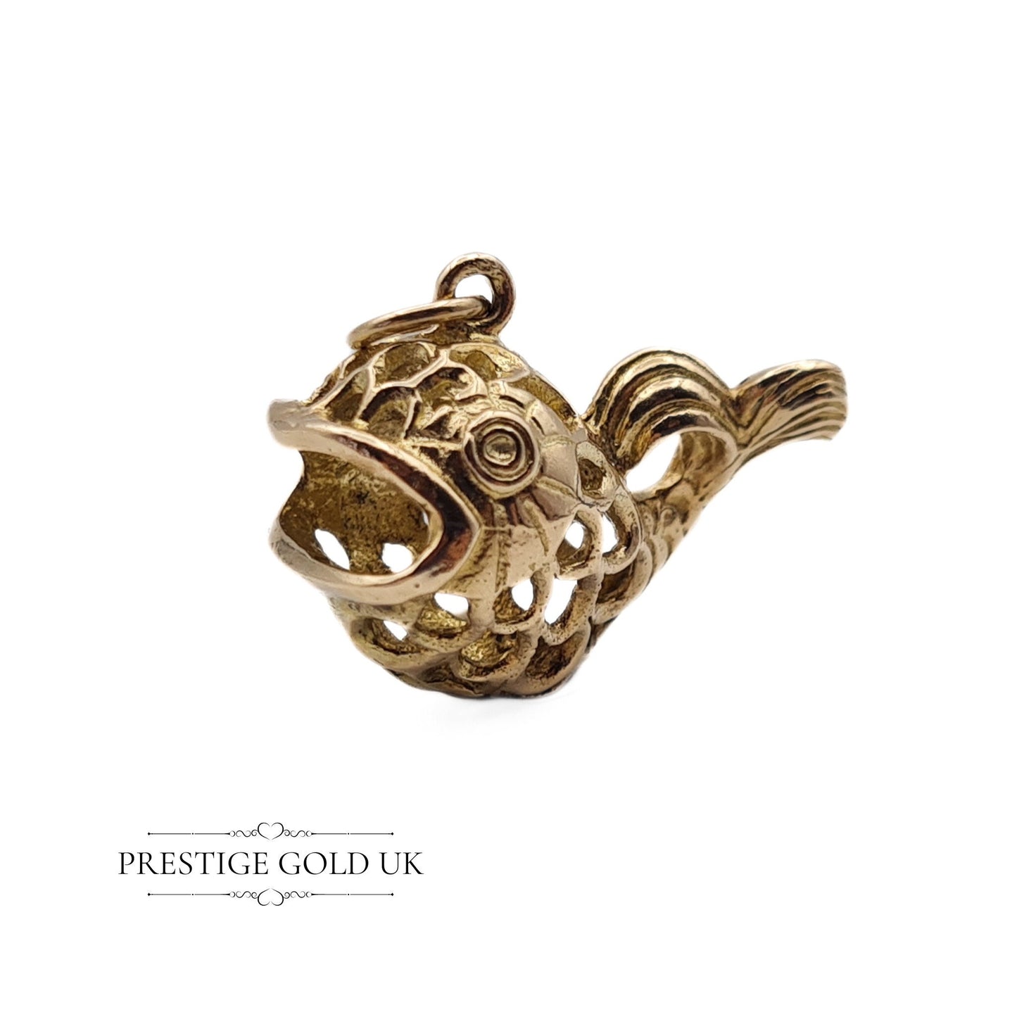 Vintage 9ct Gold Tropical Fish Charm