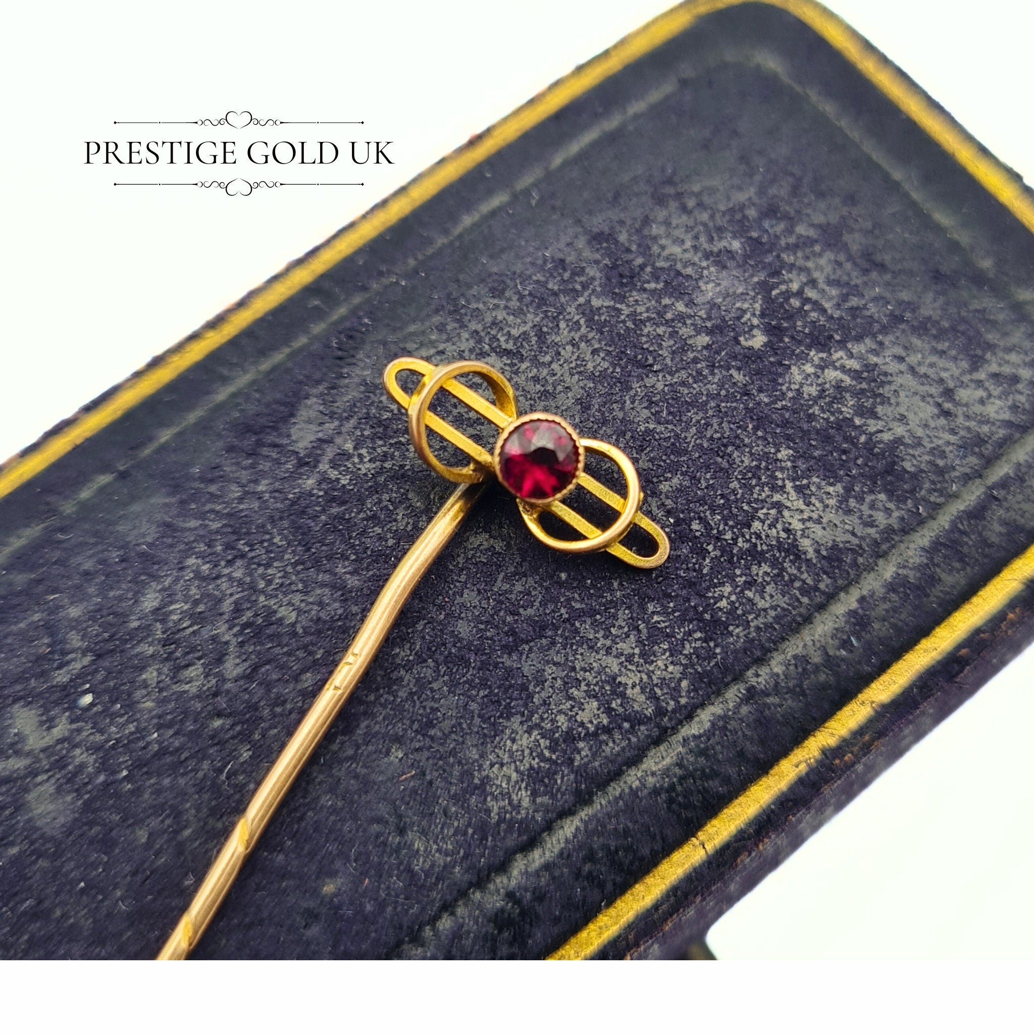 Antique 10k gold purple on sale sapphire hat pin