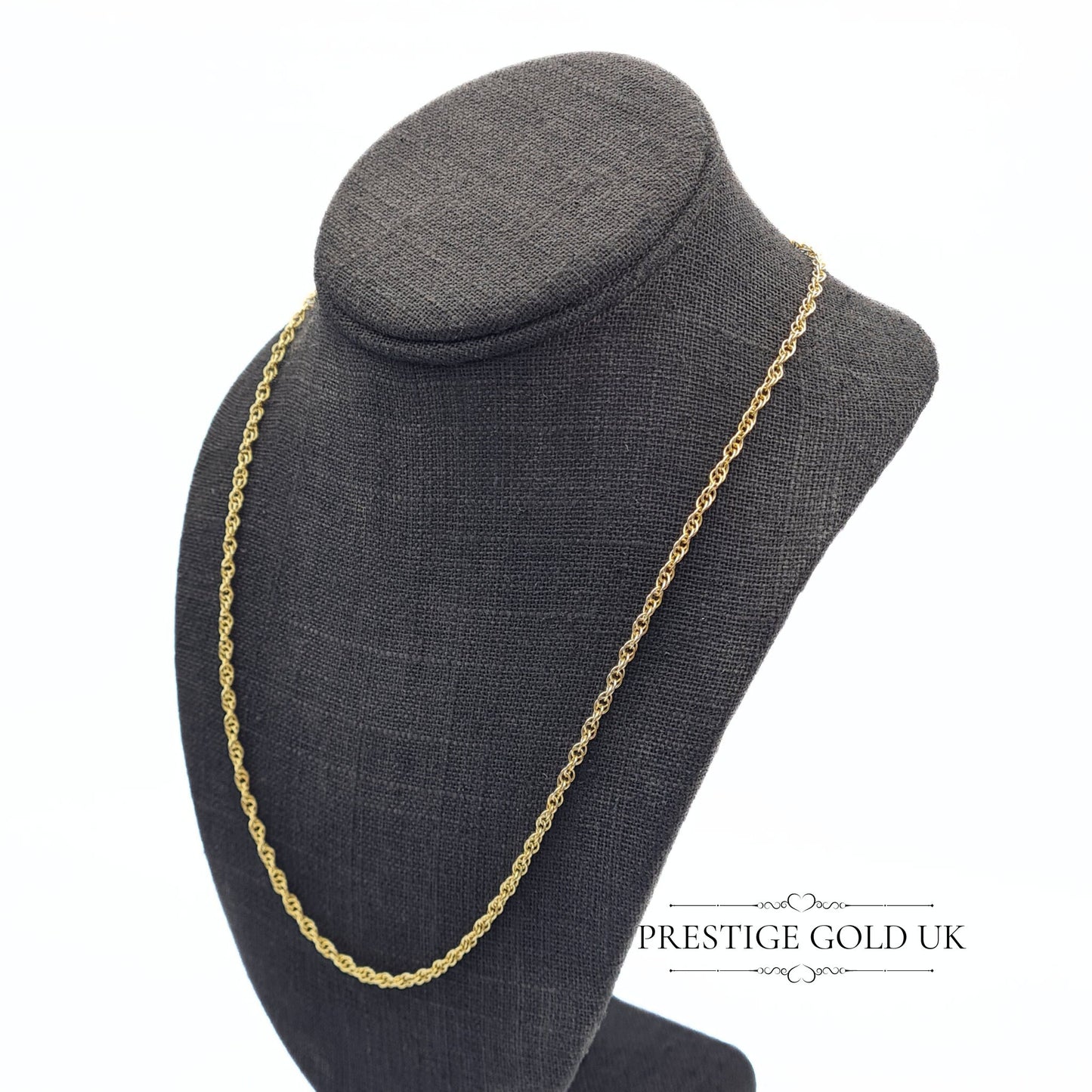 20" Vintage Gold Prince of Wales Rope Chain Necklace