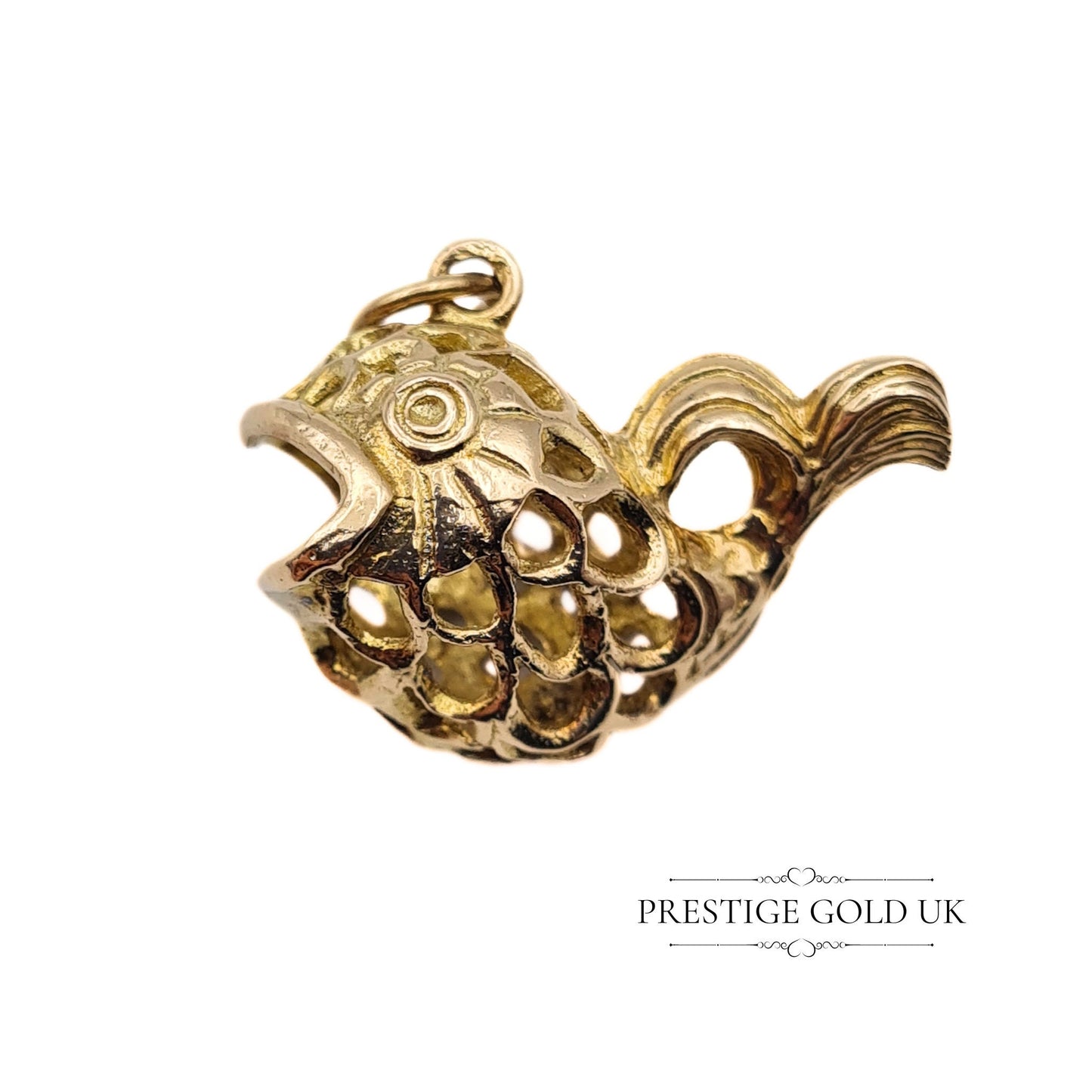 Vintage 9ct Gold Tropical Fish Charm