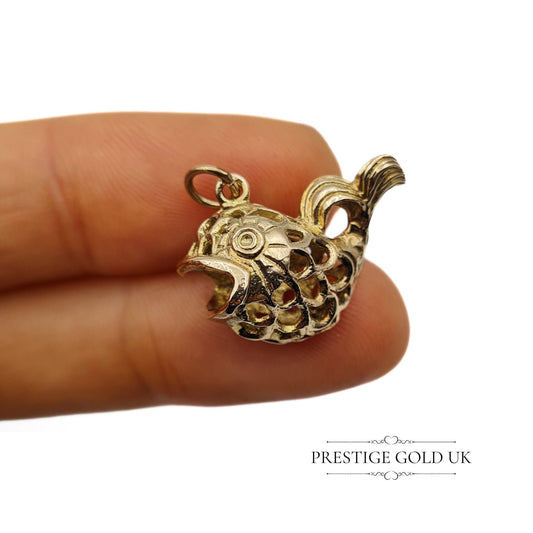 Vintage 9ct Gold Tropical Fish Charm